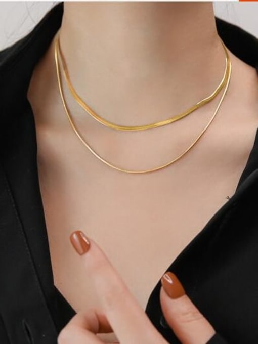Double Layer Titanium Necklace