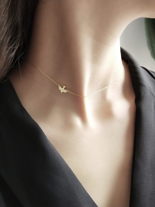 Sterling Silver "free Bird" Choker Necklace